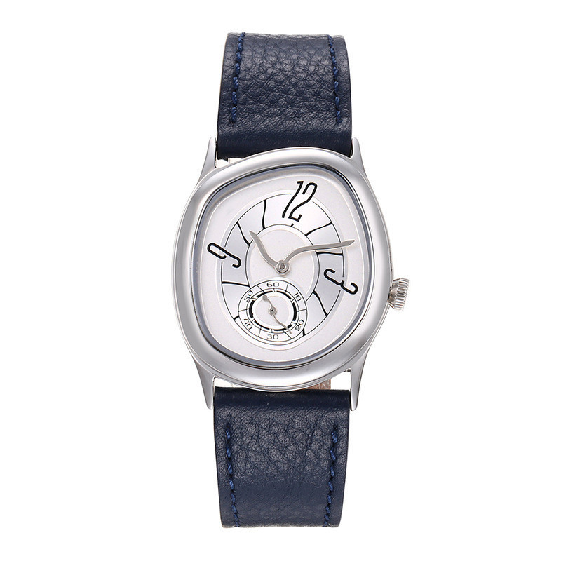 Leather Watch Band Men - 新しくデザインされたユニークなツイストオリジナル腕時計、男女兼用ニッチデザインレザーストラップクォーツ腕時計