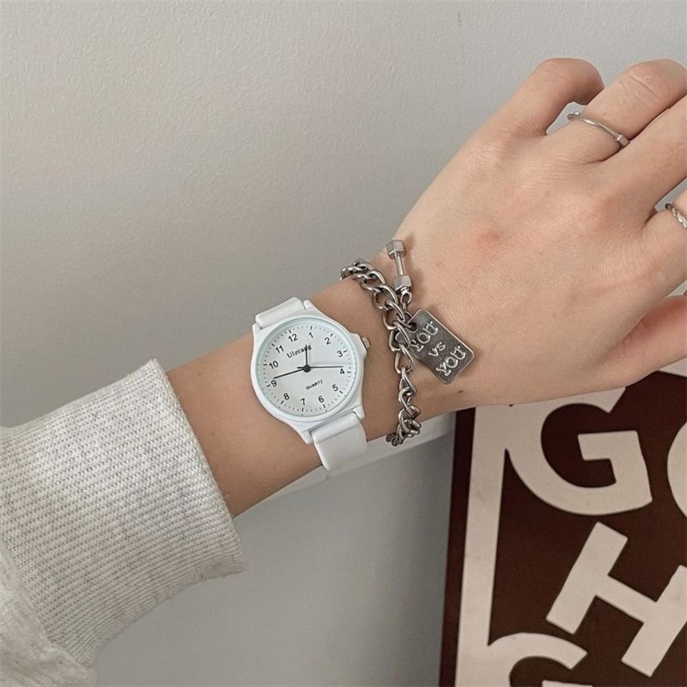 Canvas Strap Watch - 高品質シリコンストラップ腕時計 カジュアル マルチカラー クォーツウォッチ 調整可能な学生用クォーツ時計 クォーツ腕時計