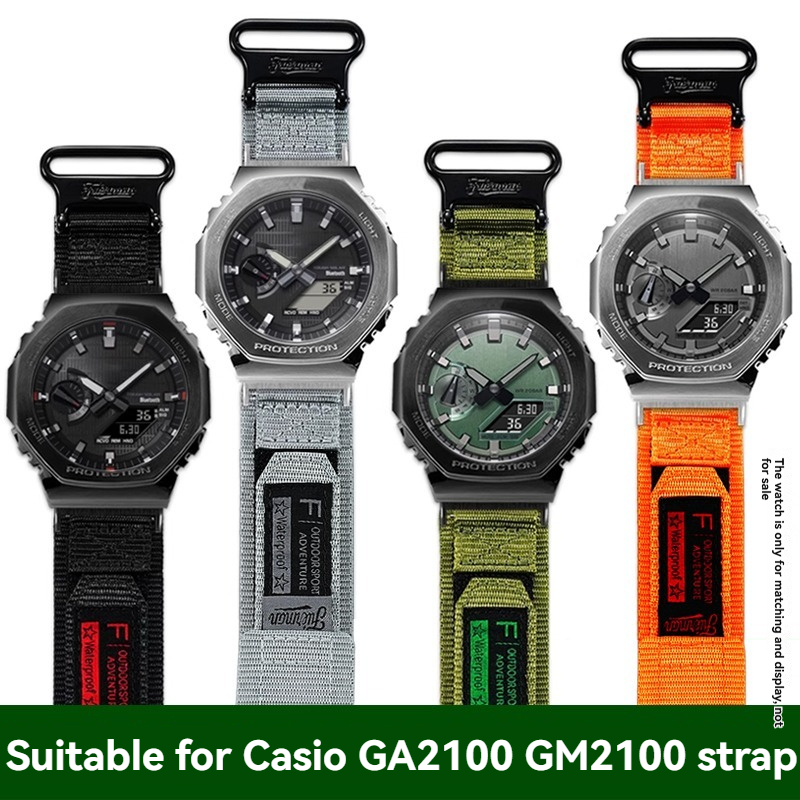 Casio Watch G-Shock Ga-2100 - ナイロン キャンバス時計バンド ストラップ カシオ G-Shock GM-2100/GBM-2100/GA