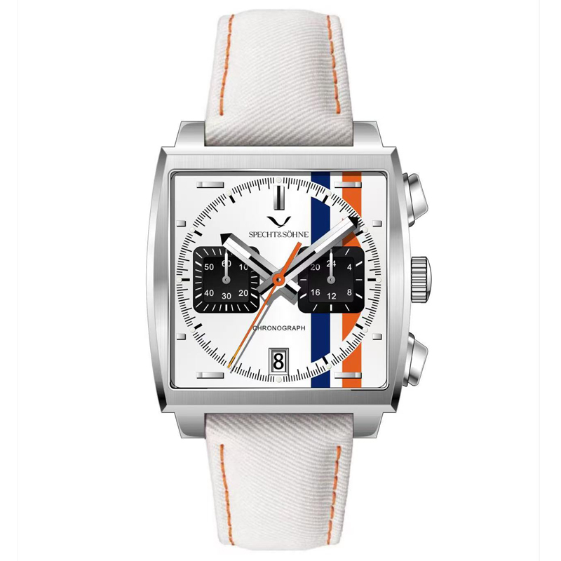 Leather Watch Band Men - Specht&Sohne 新着日本 VK64 クロノグラフメンズクォーツ時計 316L ステンレス鋼レザーストラップ発光防水