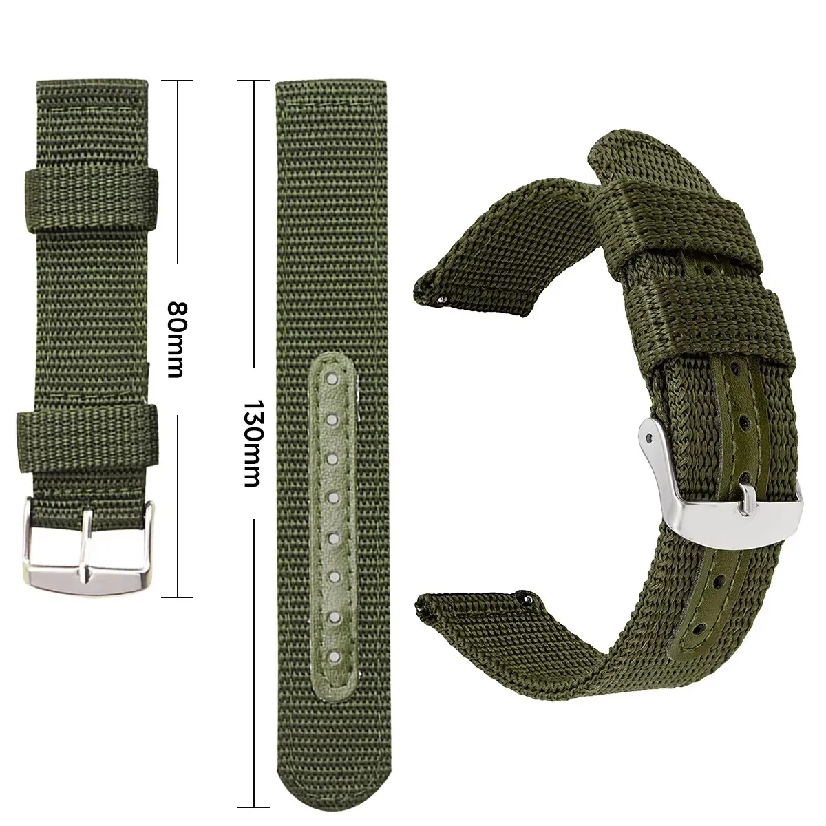ユニバーサルナイロンキャンバスウォッチ,18mm, 20mm - Canvas Strap Watch のレビューと価格