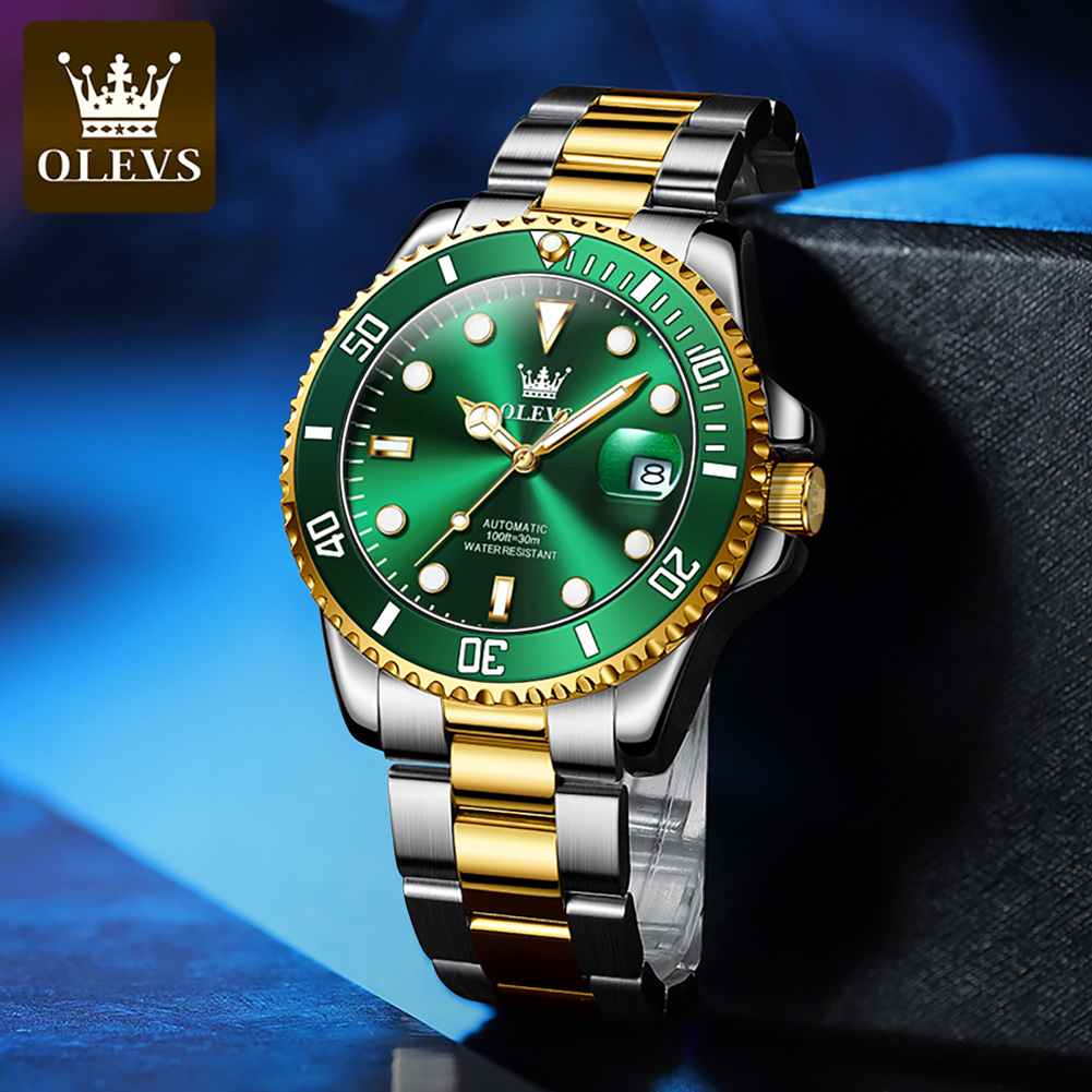OLEVS 6650 機械式腕時計 メンズ 高級トップブラン - Rolex Watch Datejust のレビューと価格