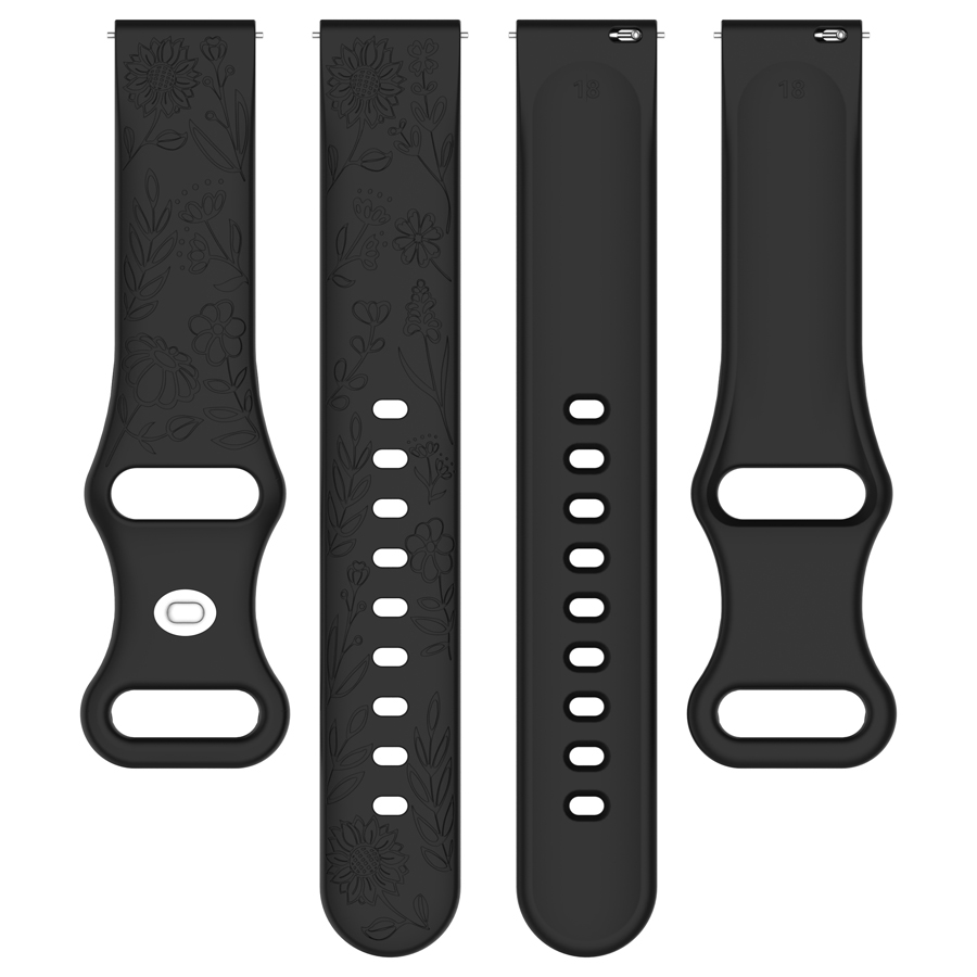 20 22mm 3Dフラワーシリコンストラップ、Samsun - Silicone Watch Band 22Mm のレビューと価格